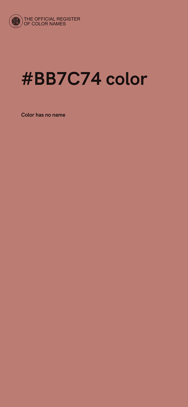 #BB7C74 color image