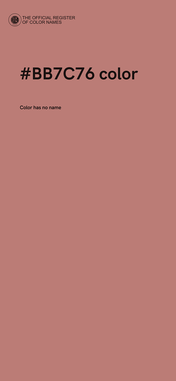#BB7C76 color image