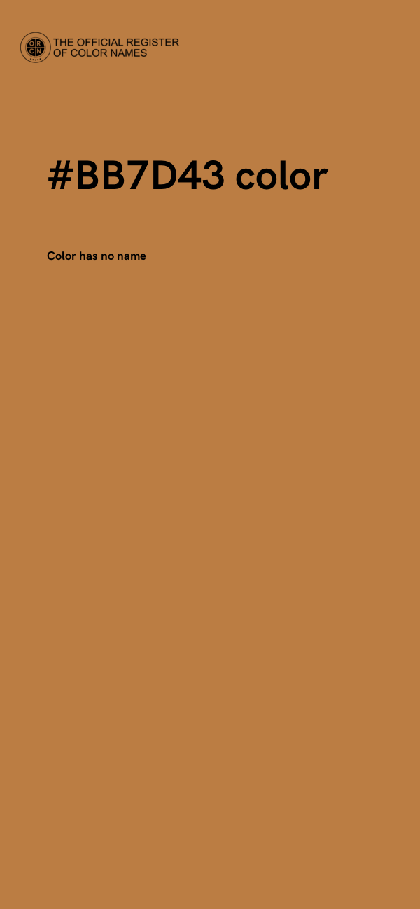 #BB7D43 color image