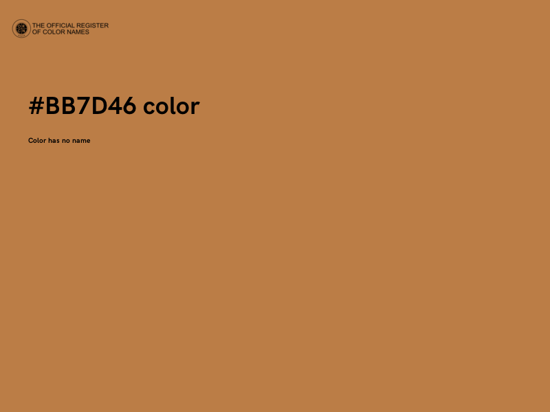 #BB7D46 color image