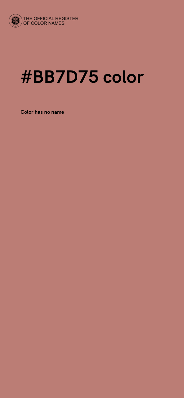 #BB7D75 color image