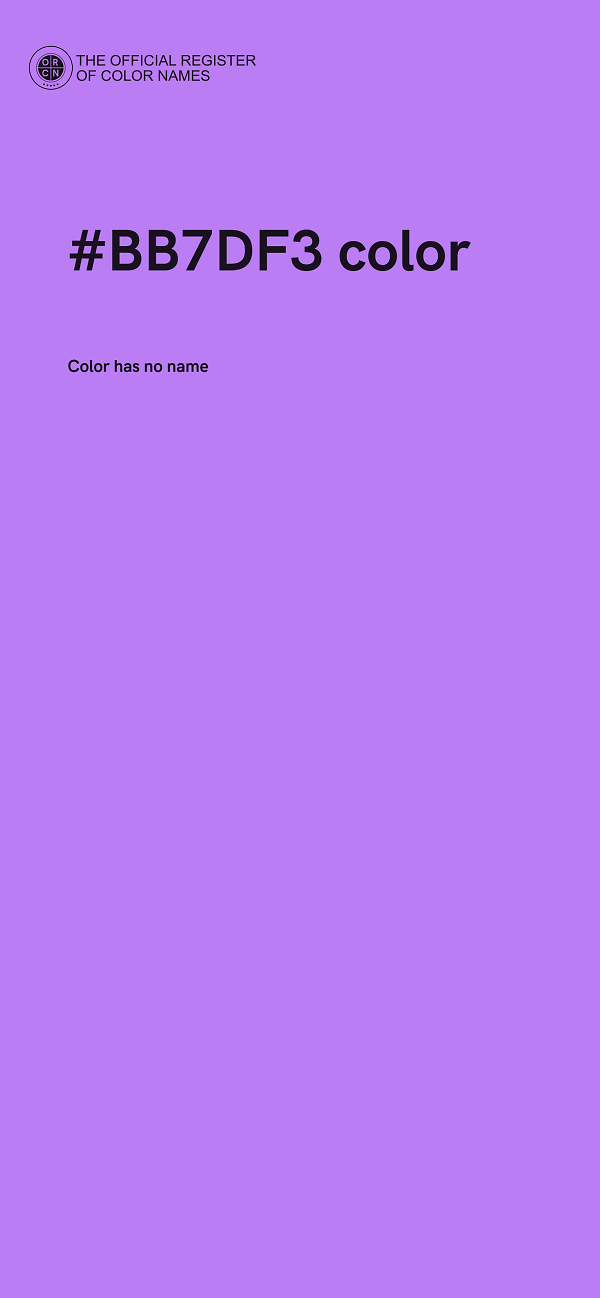 #BB7DF3 color image