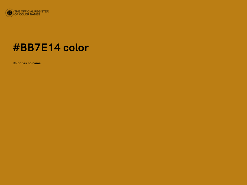 #BB7E14 color image