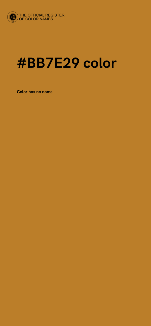 #BB7E29 color image