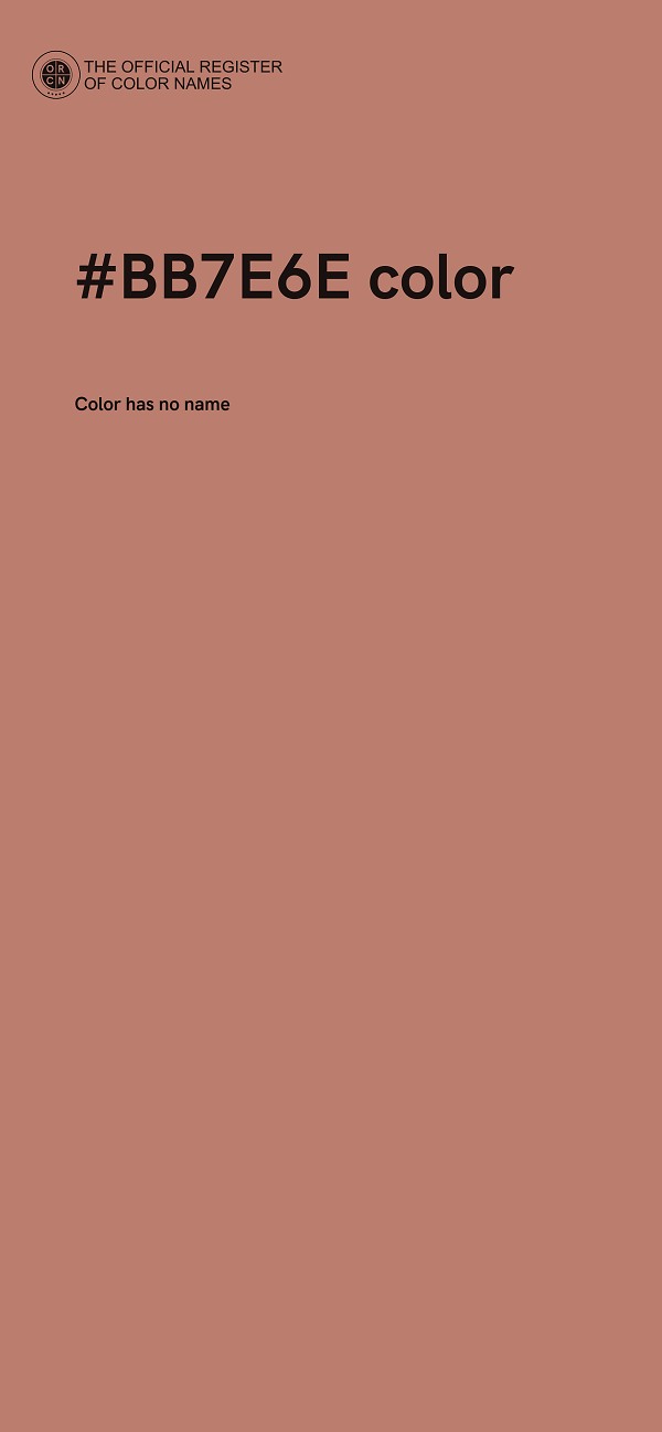 #BB7E6E color image