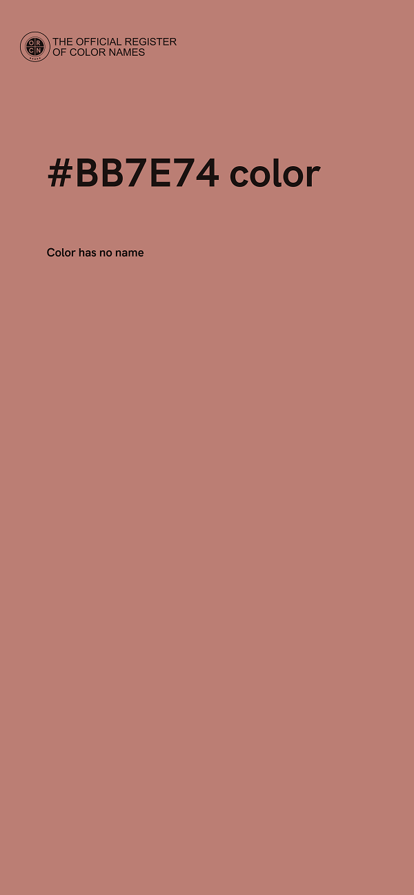 #BB7E74 color image