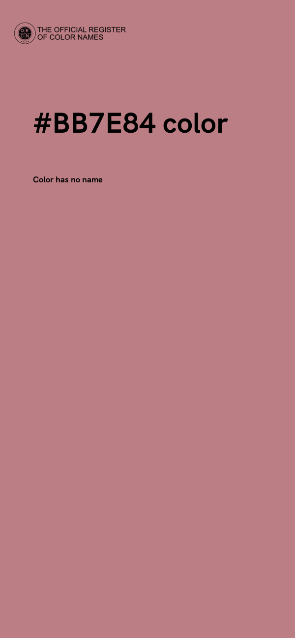 #BB7E84 color image