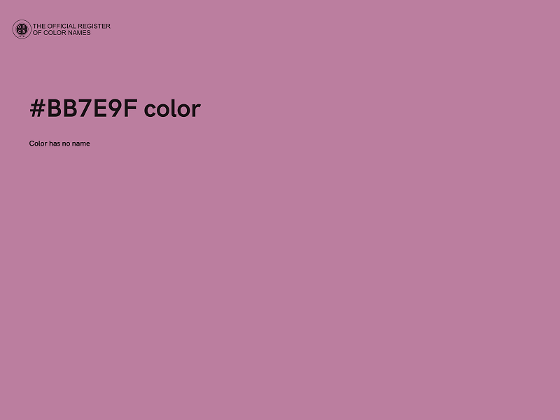 #BB7E9F color image