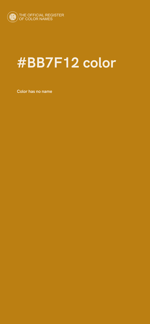 #BB7F12 color image
