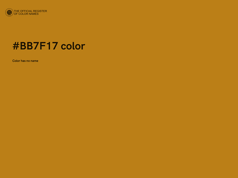 #BB7F17 color image