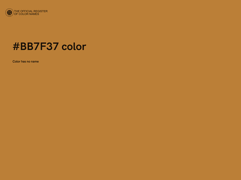 #BB7F37 color image