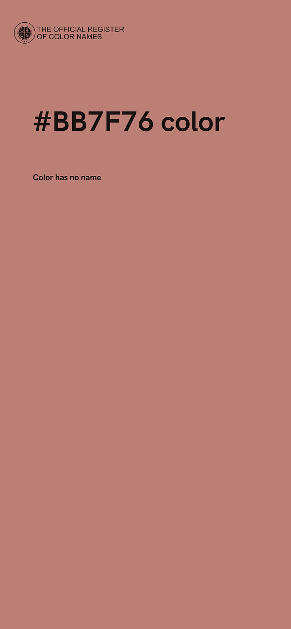 #BB7F76 color image