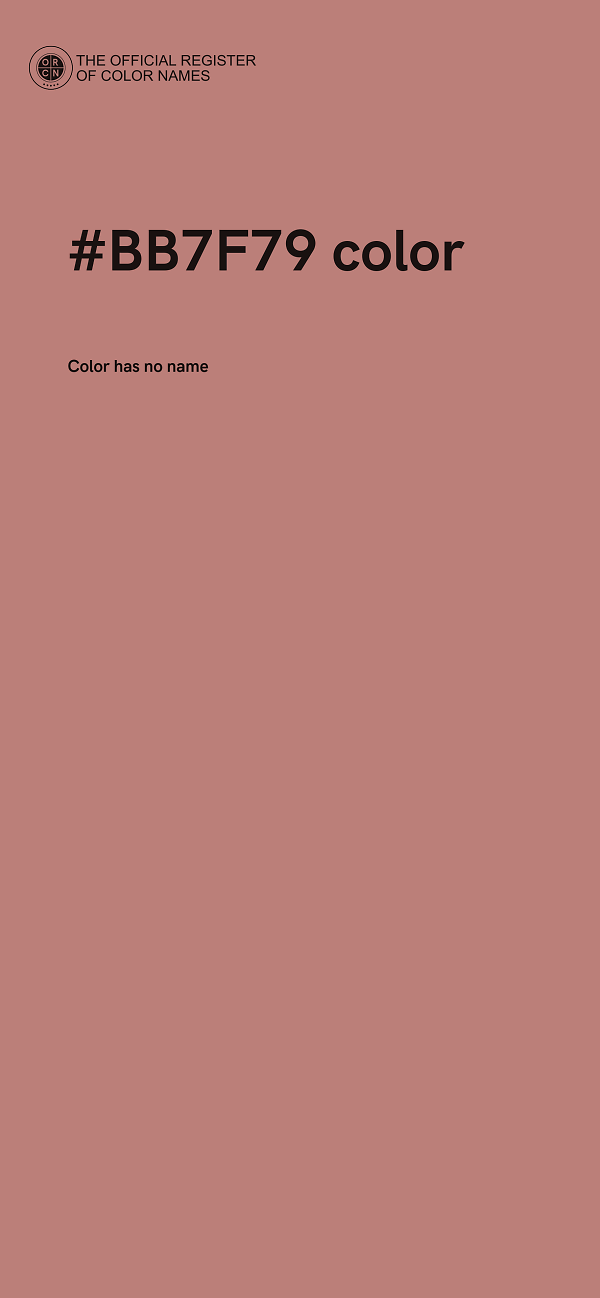 #BB7F79 color image