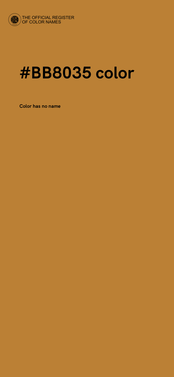 #BB8035 color image