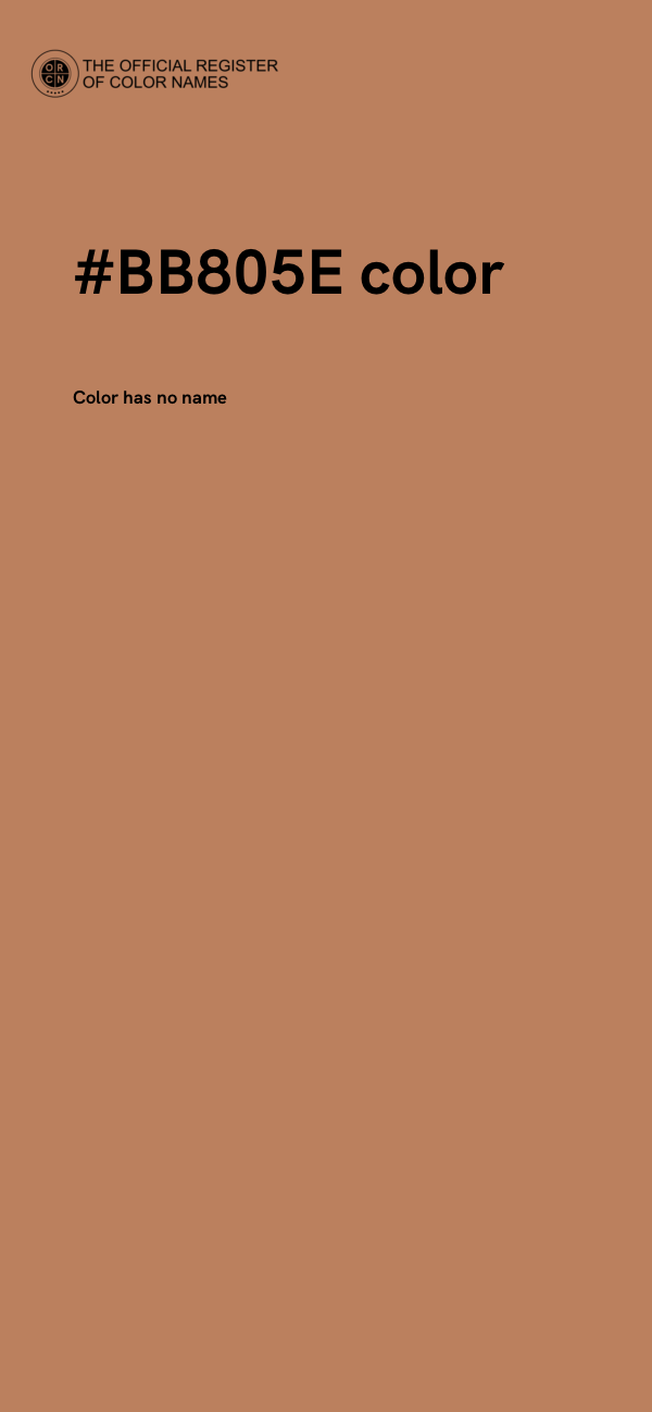 #BB805E color image