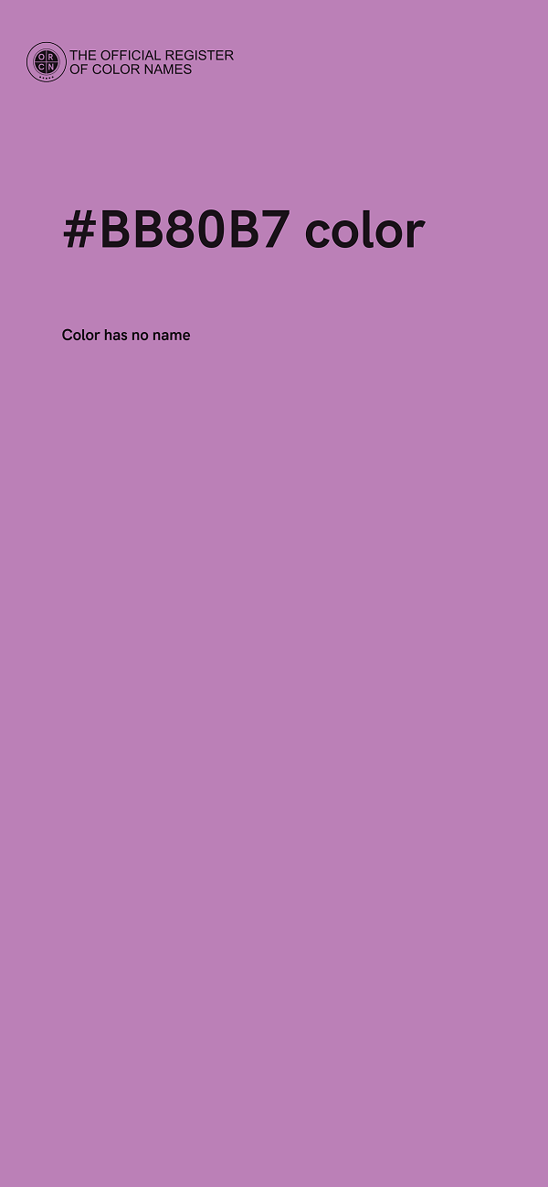 #BB80B7 color image