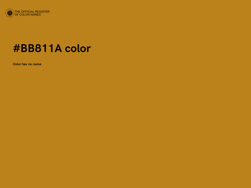 #BB811A color image