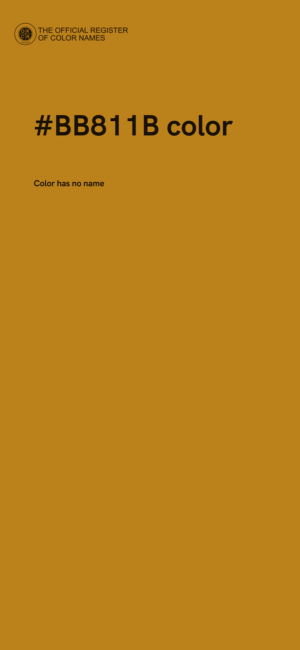 #BB811B color image