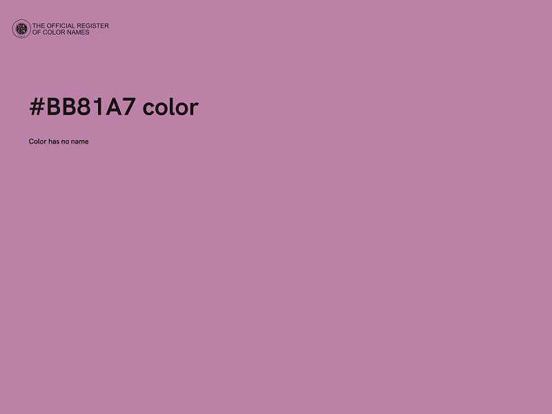 #BB81A7 color image