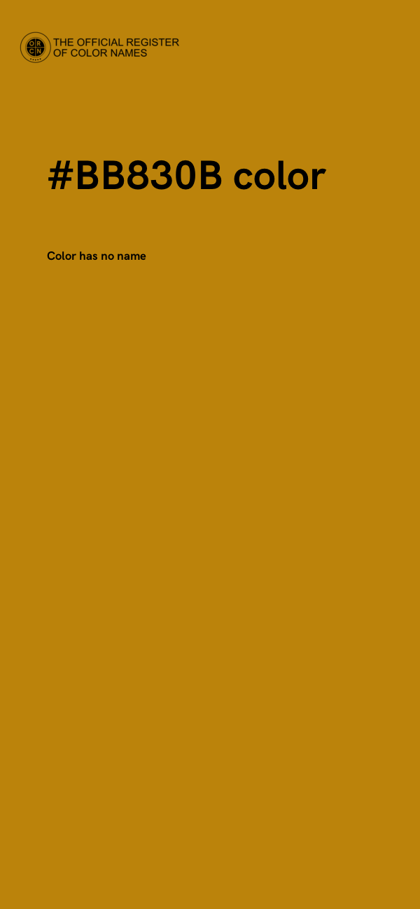 #BB830B color image