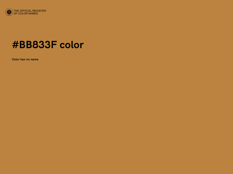 #BB833F color image