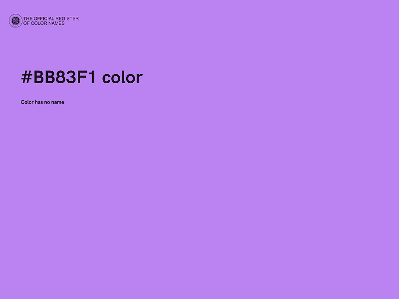 #BB83F1 color image