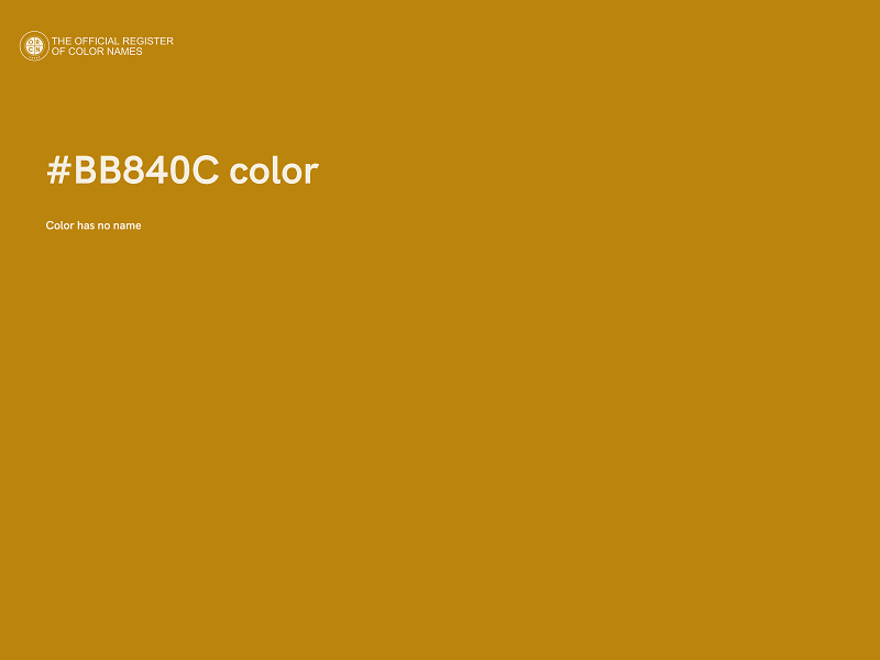 #BB840C color image