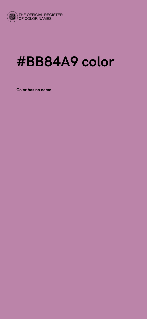 #BB84A9 color image