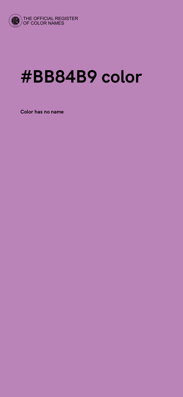 #BB84B9 color image