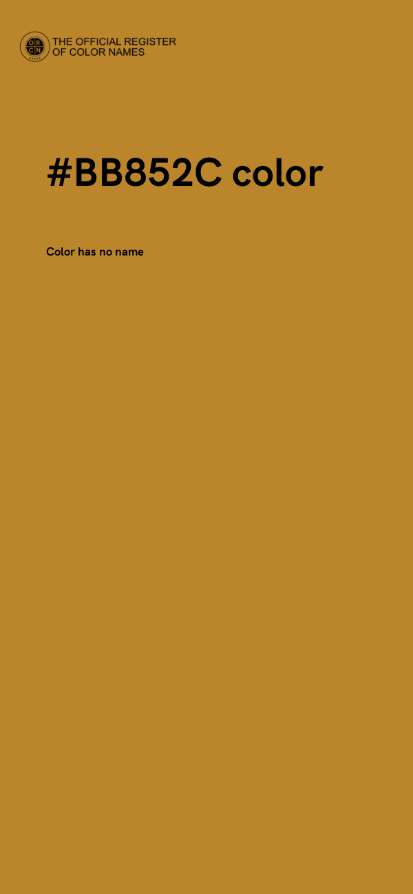 #BB852C color image
