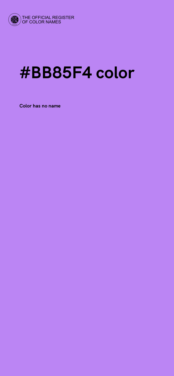 #BB85F4 color image
