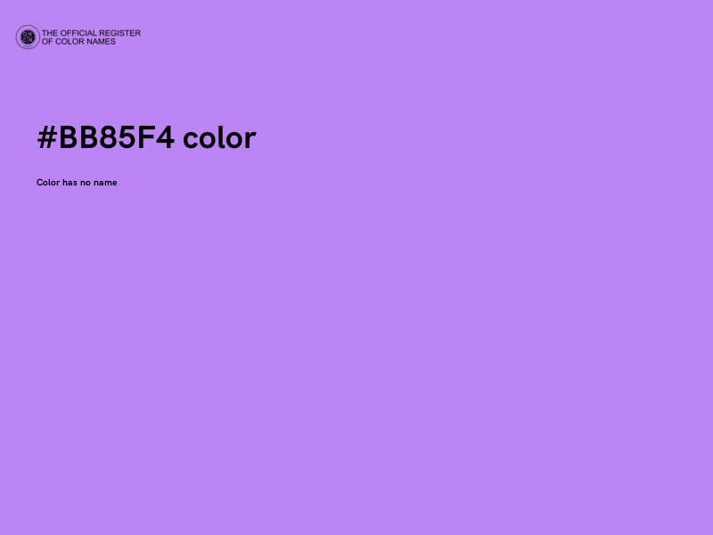 #BB85F4 color image
