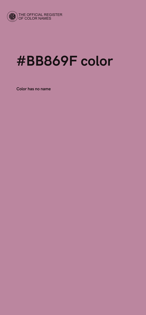 #BB869F color image