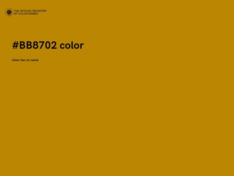 #BB8702 color image