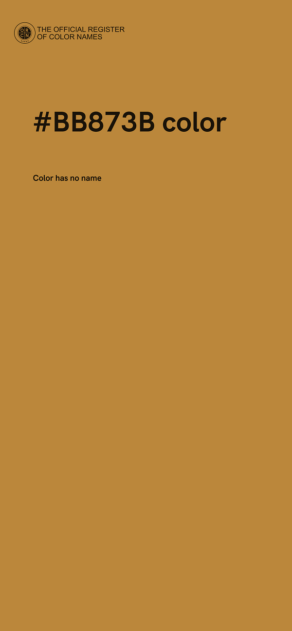 #BB873B color image