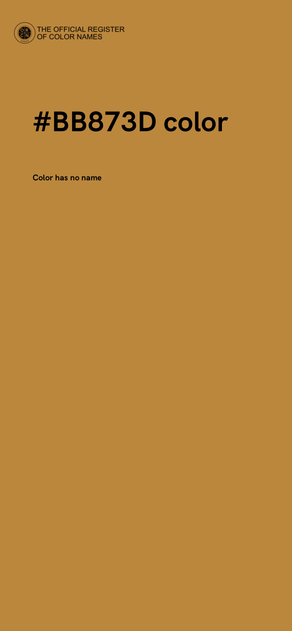 #BB873D color image