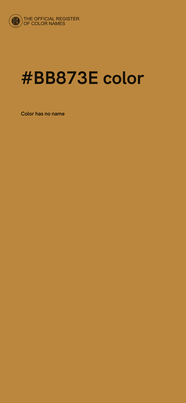 #BB873E color image