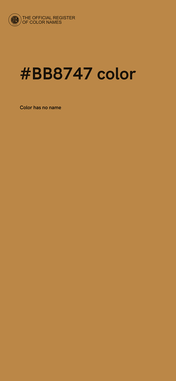 #BB8747 color image