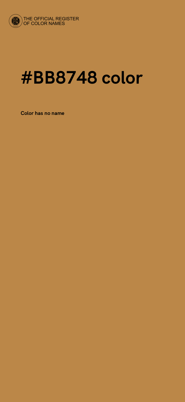 #BB8748 color image