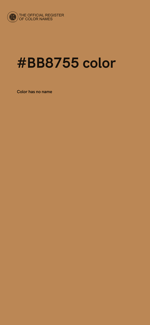 #BB8755 color image