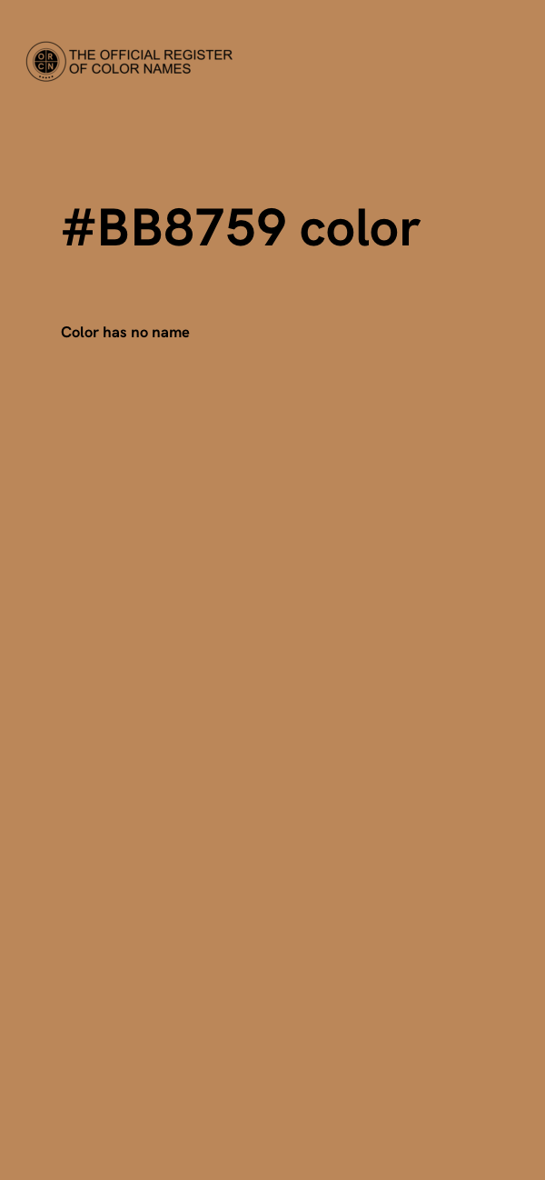 #BB8759 color image