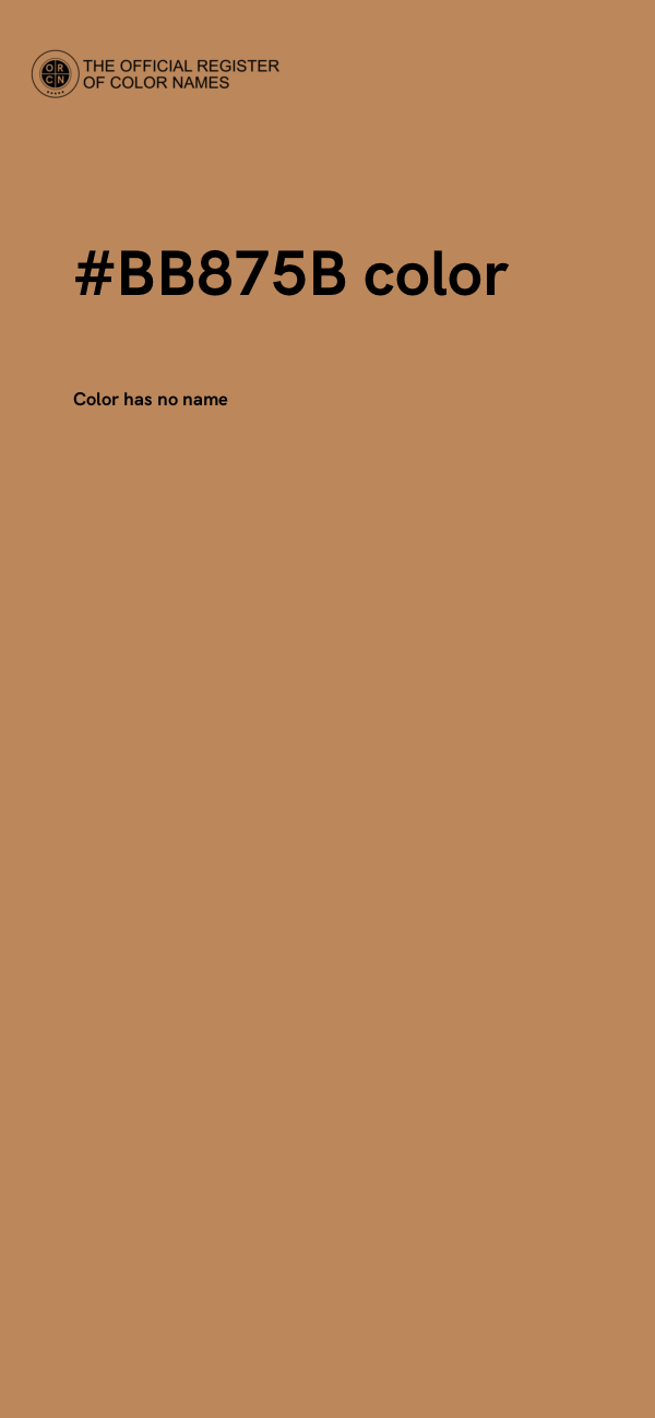 #BB875B color image