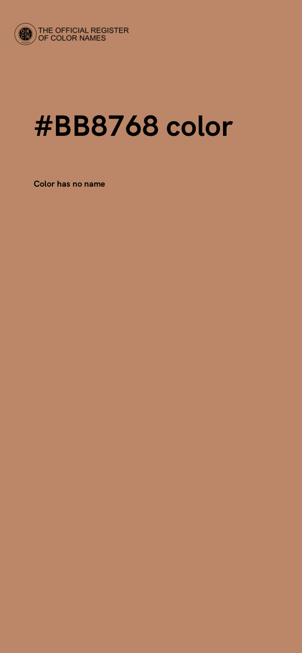 #BB8768 color image