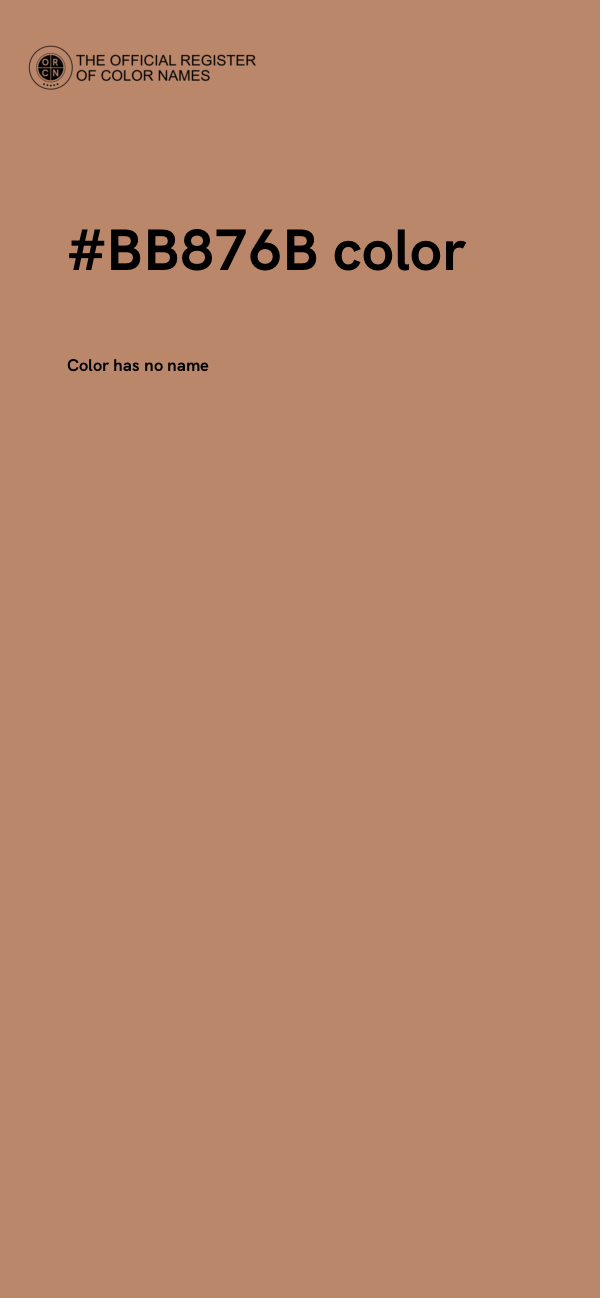 #BB876B color image