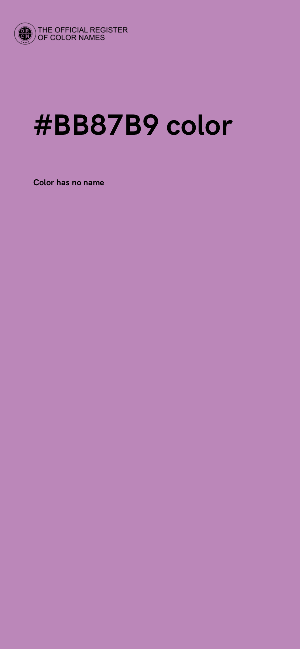 #BB87B9 color image