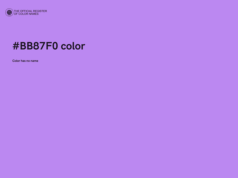 #BB87F0 color image