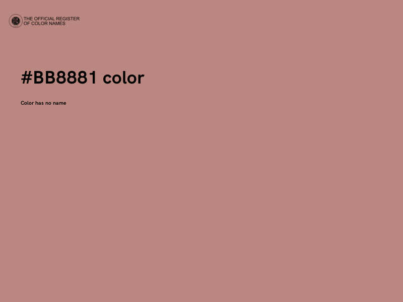 #BB8881 color image
