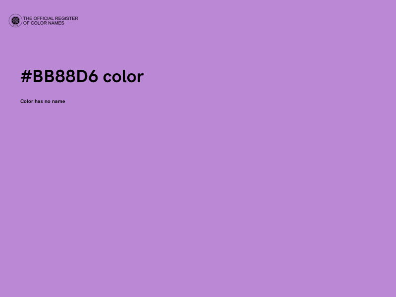 #BB88D6 color image