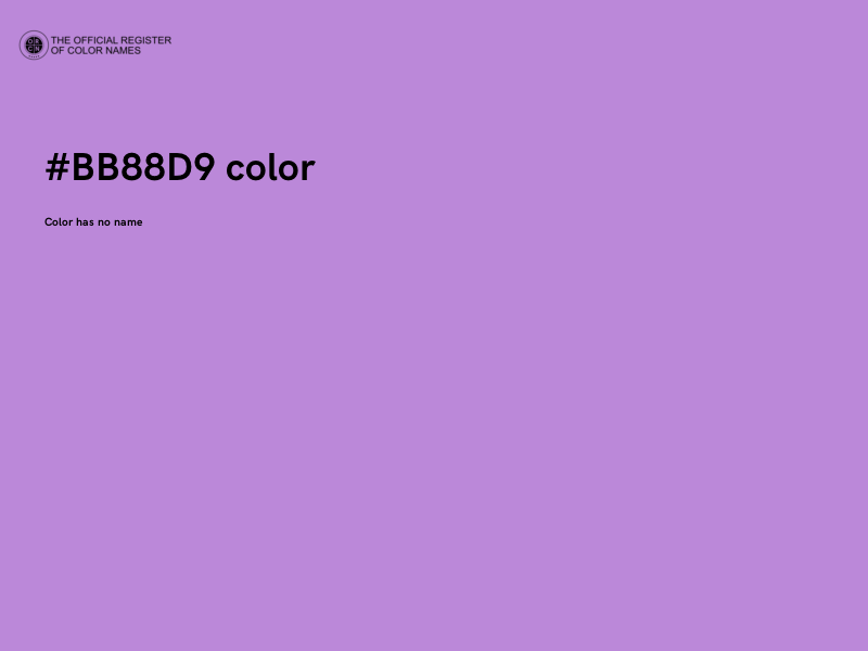 #BB88D9 color image