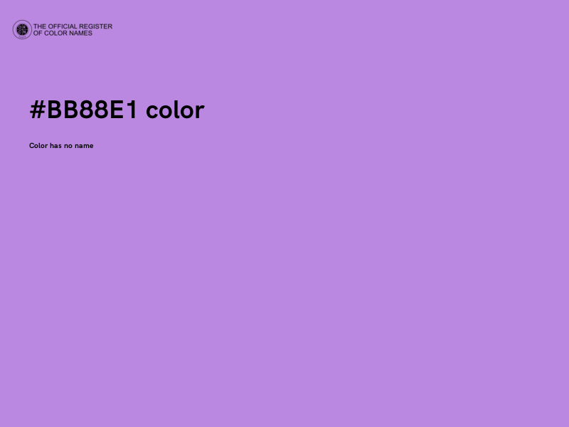 #BB88E1 color image